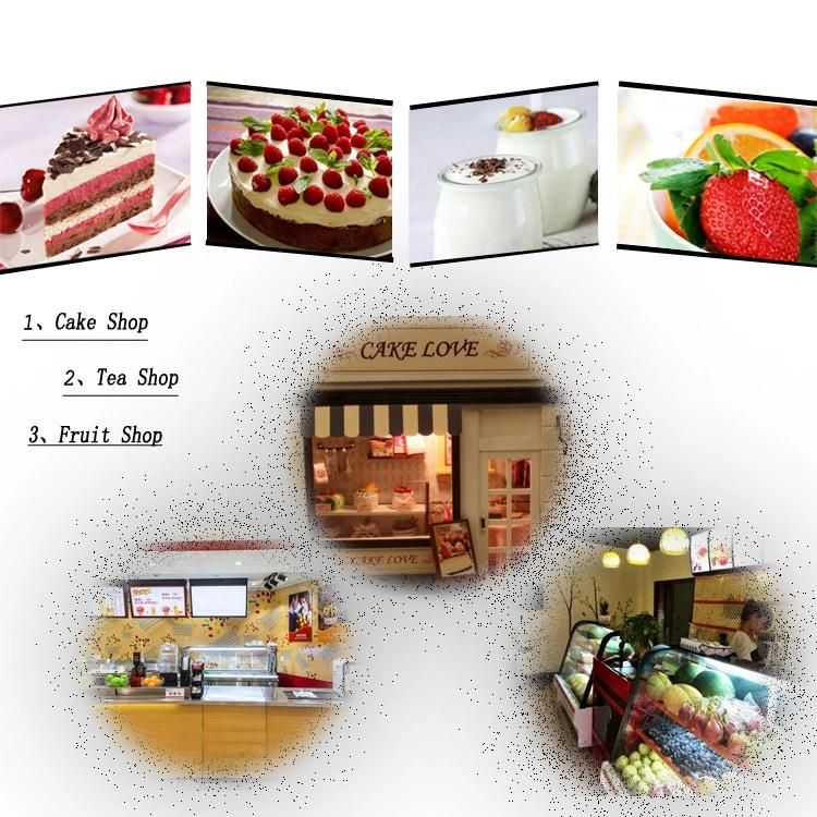 Commercial Upright Marble Cake Showcase Display Cabinet