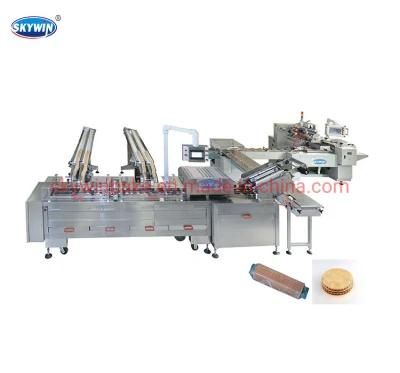 Two Color Sandwich Cream Biscuit Making Machine