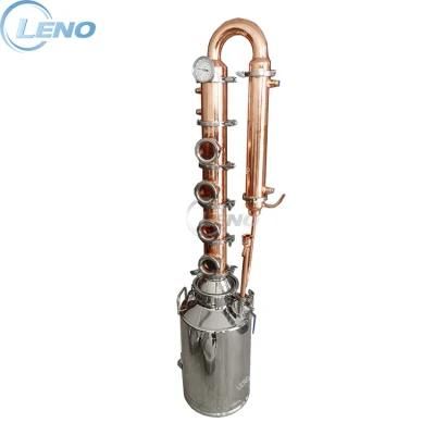Factory Directly Sale Stainless Steel Jacketed 100L Boiler with Copper Still Column