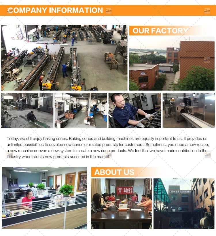 Dark Ice Cream Waffle Cone Machine Crispy Cone Shell Production Line