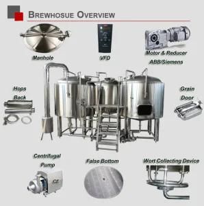 Mirror Polish Stainless Steel Draft Beer Fermentation Production Equipment Beer Brewing ...
