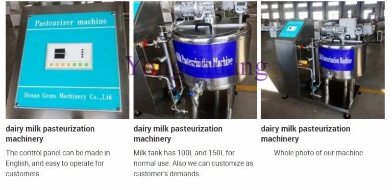 Milk Pasteurizer with Water Refrigeration and Compressor Refrigeration