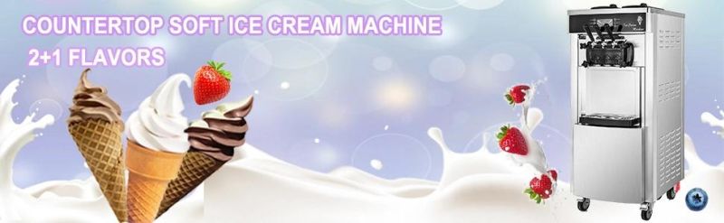 20-28L One Hour Commercial 3 Flavors Soft Ice Cream Making Machine Automatic Soft Ice Cream Vending Machine