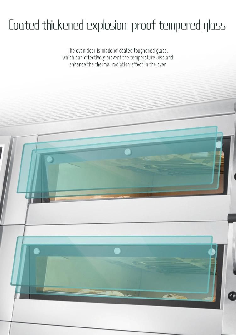 Touch Screen 3 Deck 9 Trays Stainless Steel Baking Oven
