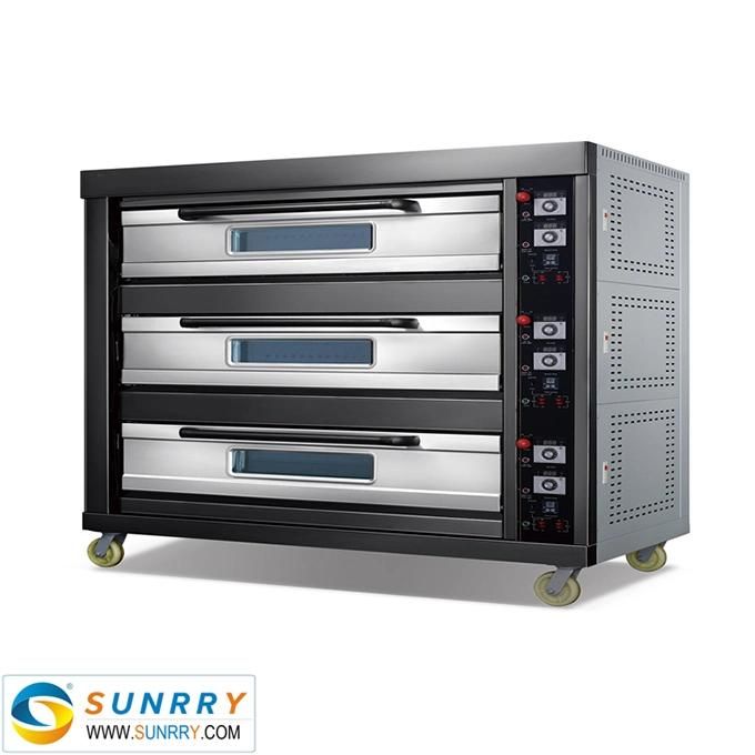Baking Machine 3-Layer 9/12-Dish Deck Oven Digital Controller Bread Oven Commercial Gas Deck Oven for Bakery