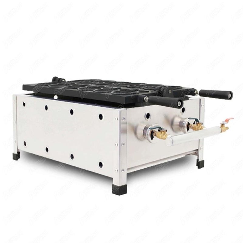 Np268 Commercial Gas Fish Shape Cake Grill 6 Holes Japanese Pastry Taiyaki Waffle Maker Snack Machine with Non-Stick Mould Plate