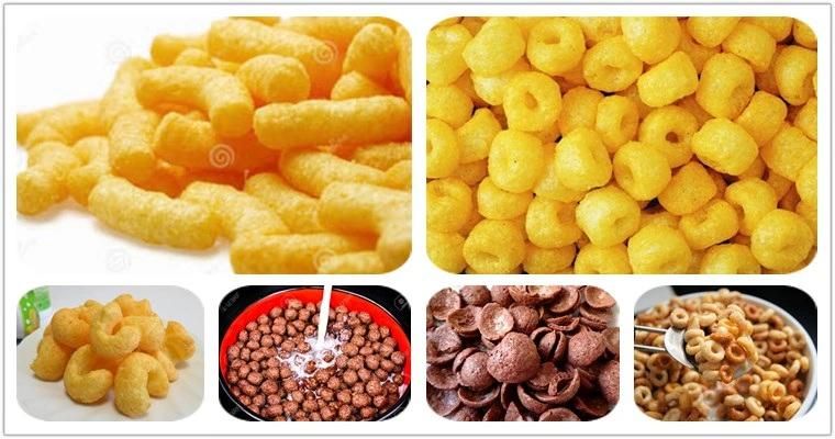 Automatic Corn Puff Snacks Maize Flakes Breakfast Cereals Cornflakes Cheese Ball Curls Kurkure Cheetos Making Processing Machine