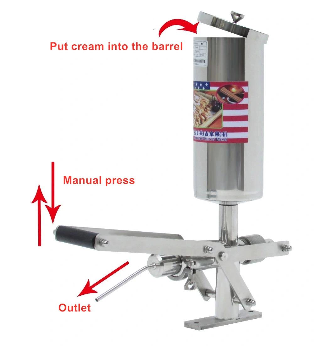 Commercial Cream Filling Machine Churro Stuffer Commercial Stainless Steel Churros Fritter Manual Churros Filling Machine