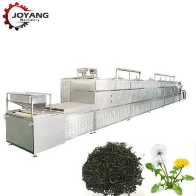 Industrial Tunnel Type Microwave Herb Fixation Dandelion Fixing Machine