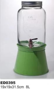 Glass Beverage Jar Special Type Juice Jar for Party Drink