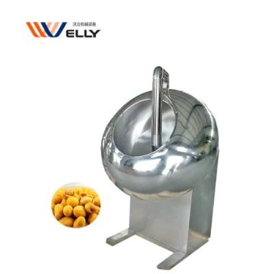 Low Consumption Sugar Candy Peanut Flour Chocolate Nuts Coating Machine (outside heating ...