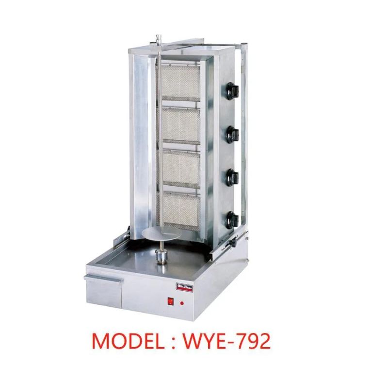 Stainless Steel Electric Grill Doner Kebab Skewer Shawarma Machine