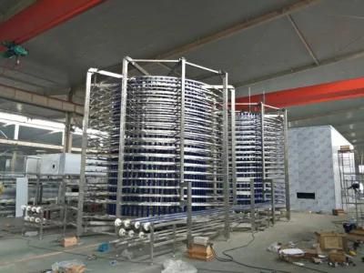 Bakery Equipment Cooling and Freezing System with Spiral Belt Conveyors for Bread