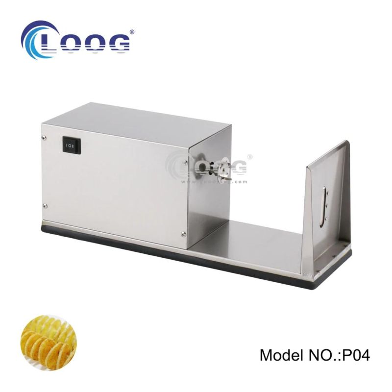 Commercial Catering Equipment Twist/Tornado Chips Cutting Maker Automatic Potato Fryer Curly Fries Slicer
