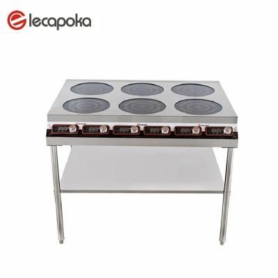 6 Burner Commercial Induction Cooker Electric Multi Function Induction Cooker 3500
