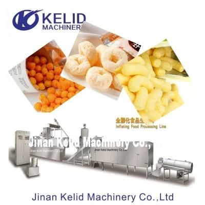 Corn Rice Cheese Ball Puff Snack Food Extruder Making Machine