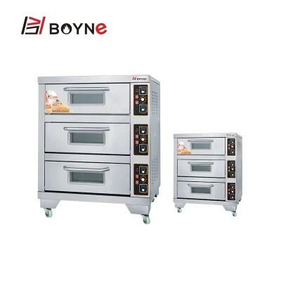 Commercial Used Hotel Baking Electric Oven with Three Deck Three Pans