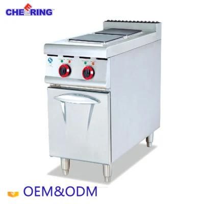 Stainless Steel Floor Standing Electric Range with 2-Hot Plate