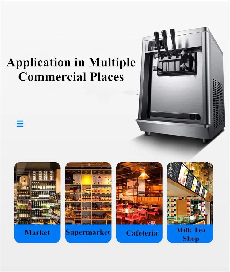 Commercial 3 Flavor Soft Serve Ice Cream Machine