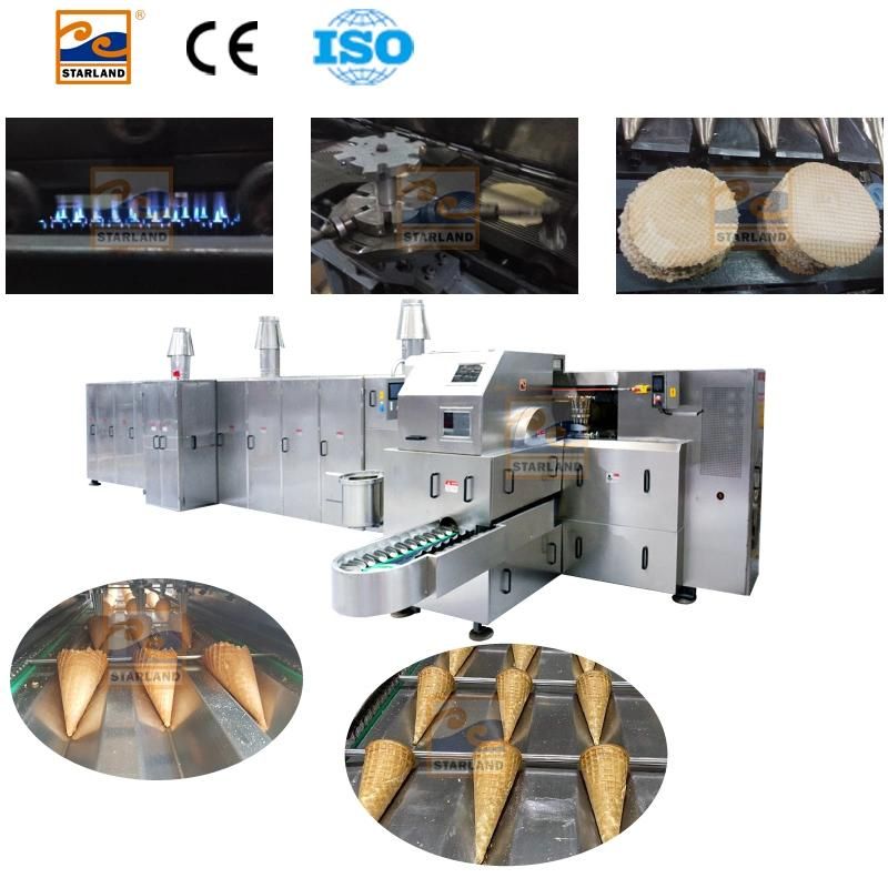 Sugar Rolled Cone Baking Production Line Crispy Cone Making Line