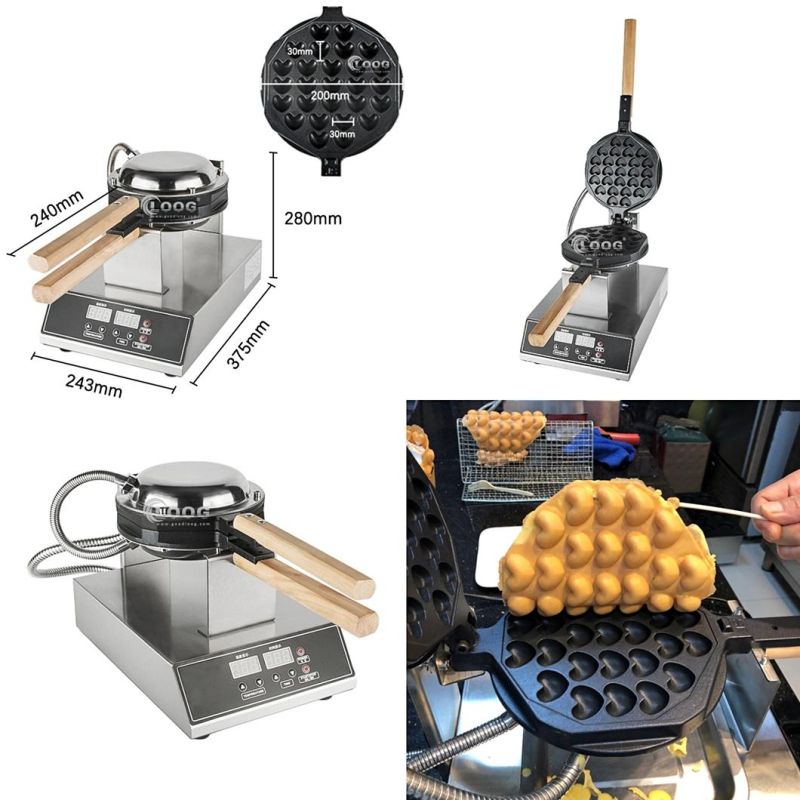 Hot Sales 110V 220V Electric Egg Waffle Machine Best Non-Stick Pan Bubble Egg Waffle Maker Commercial Use