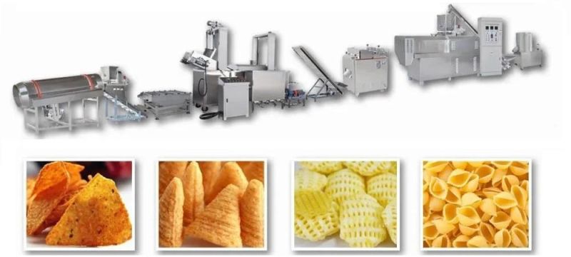 Industrial Doritos Tortilla Corn Chips Production Line Food Making Machine