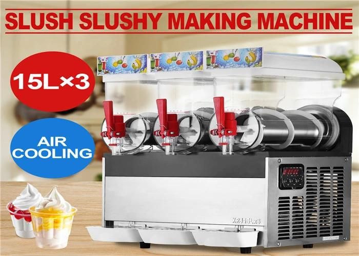 Hot Sale 3 Valves Snow Slush Machine 3*15L Frozen Drink Machines Commercial Ice Cream Machine