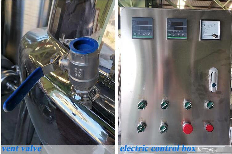 Food Jacketed Cooking Kettle with Agitator Double Jacketed Kettle Cooker with Mixer Steam Gas Electric Jacket Kettle