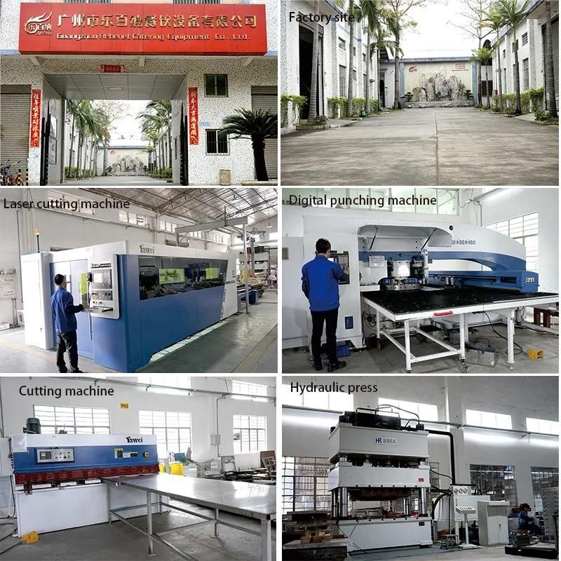 High Quality Stainless Steel 6 Burner Gas Stove Cooker Range with Gas Oven Commercial Catering Kitchen Equipment (RGR36)