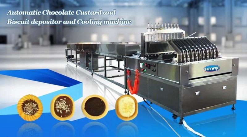 Two Color Chocolate Jam Deposit Egg Tart Making Machine