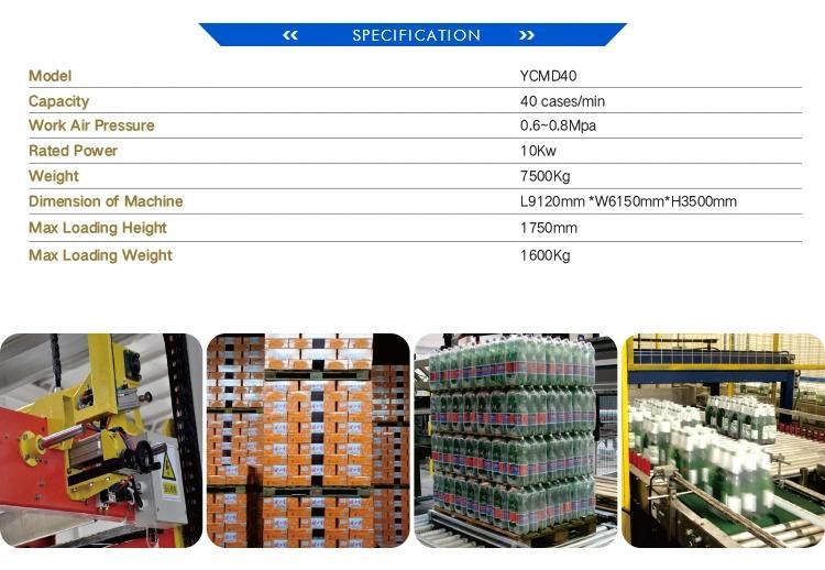 Automatic Packing Palletizer for Food /Beverage/ Milk