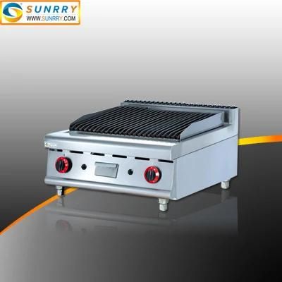 Commercial Counter Top Gas BBQ Lava Rock Grill