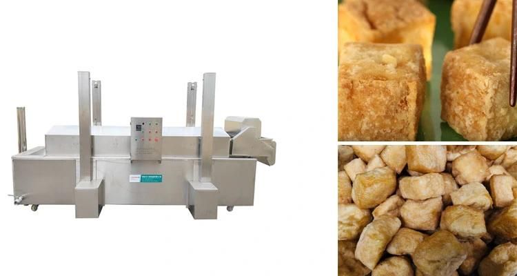 Continuous Mesh Belt Conveyor Tofu and Beancurd Frying Machine
