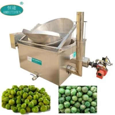 Gas Diesel Fuel Heating Green Pea Frying Machine