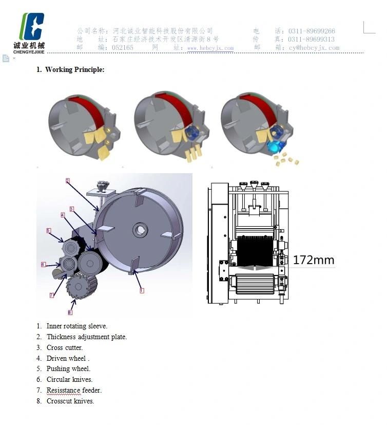 High Output Carrot Dicing Machine Sweet Potato Cutting Machine