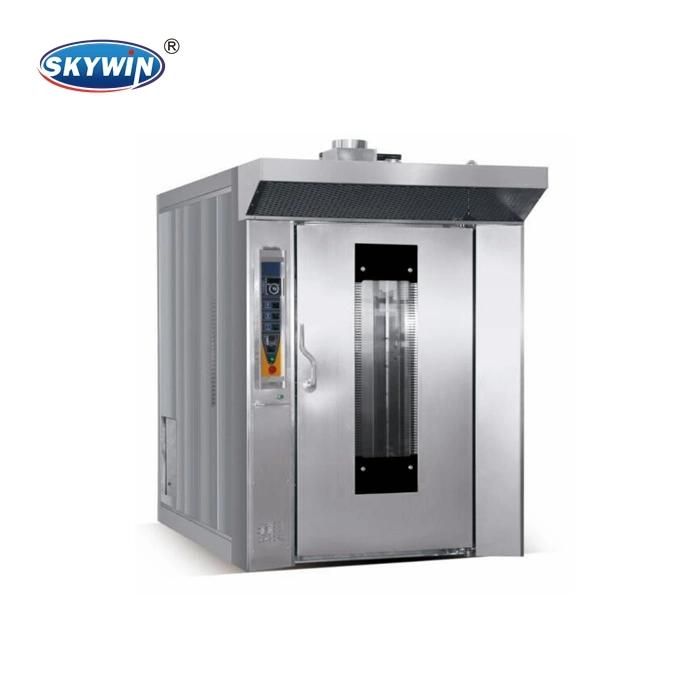 12/32/64 Trays Gas Electric Rotary Oven Small Scale Machine