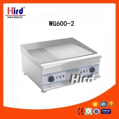 Efficiency Counter Top Electric Griddle Kitchen Equipment (WG600-2) with CE Approved