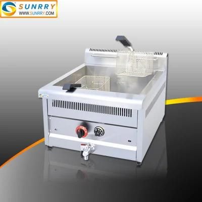 Restaurant Chicken Thermostat Controlled Gas Deep Fryer