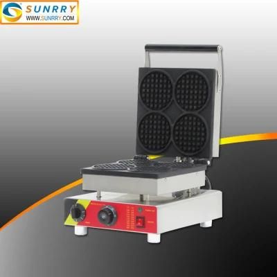 Stainless Steel Electric 4 Ciecle Silicone Waffle Maker Cake Mould Making Machine