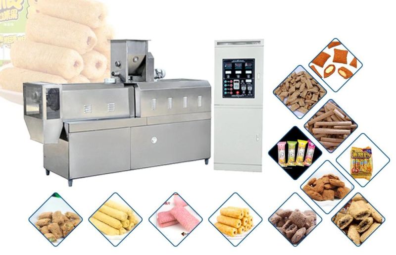 Automatic Snacks Food Extruding Machine Extruder Making Machine Production Line