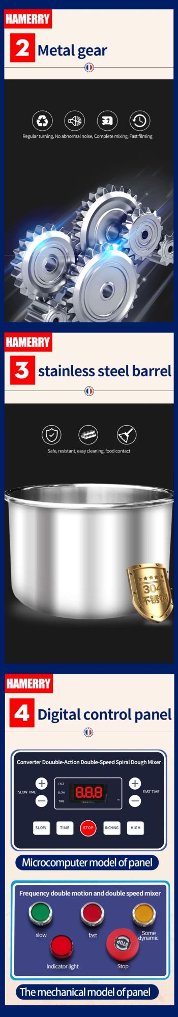 Best Stand Mixer for Bread Dough Pastry Mixers Bakery Machinery Variable Frequency
