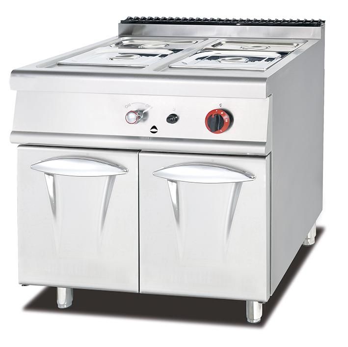 Stainless Steel Kitchen Equipment Gas Bain Marie with Cabinet