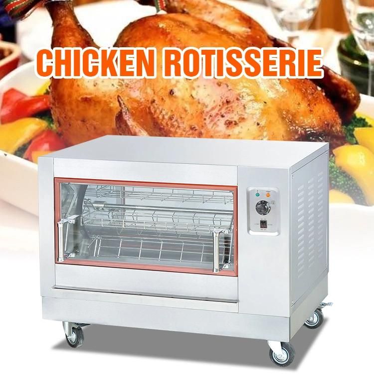 Free Standing Gas Chicken Rotsserie Shawarma Burner Machine