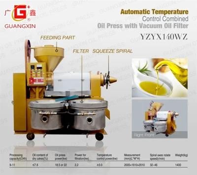 Cooking Oil Machinery Oil Pressing with Filtering with Heating