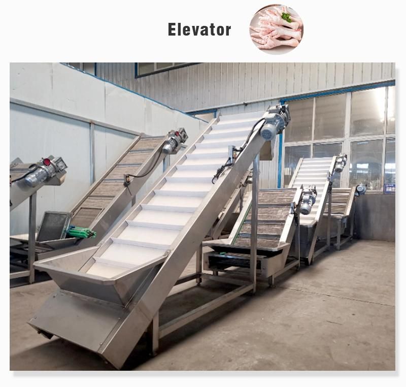 304 Stainless Steel Frozen Chicken Feet Cooling Line Chicken Paws Production Line