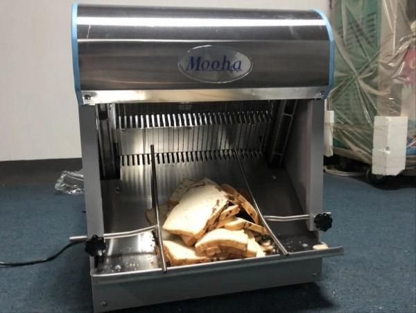 Industrial High Efficiency Electric Bread Slicer (12mm, 8mm, 7mm slice width) Toast Baked Food Making Bakery Machines Loaf Bread Slicer