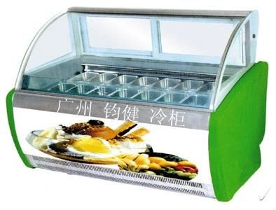 Electric Yogurt Ice Cream Display Showcase