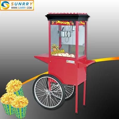 Commercial Automatic Caramel Making Air Popping Popcorn Machine with Cart