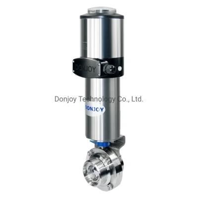 Donjou Sanitary Butterfly Ball Valve with Intelligent Positioner