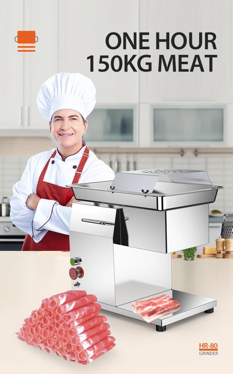 Ce Certificate Comercial Meat Mincer Electric Vegetable Slicer Meat Slicer Machine Household Kitchen Hr-80